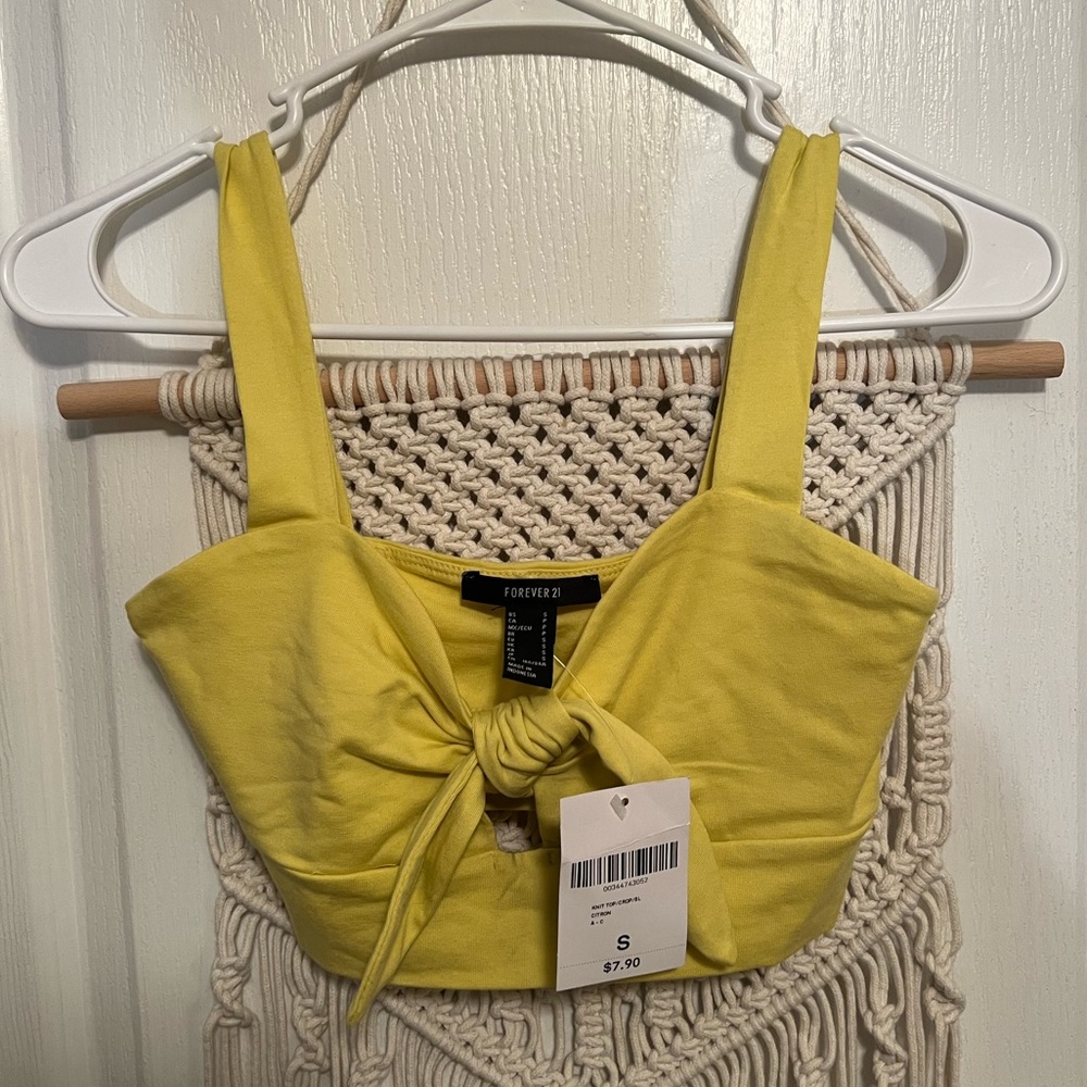 Yellow crop tank WITH TAGS